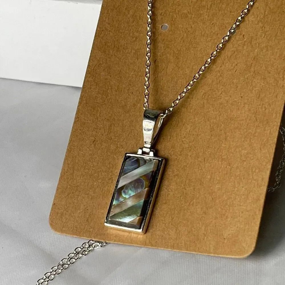 Sterling Silver Paula Shell Abalone pendant.